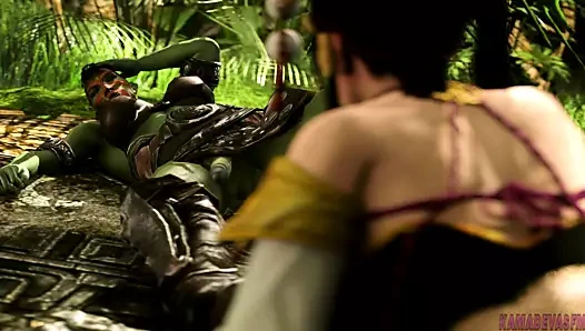 Nyotengu bir futa orc tarafından domine ediliyor