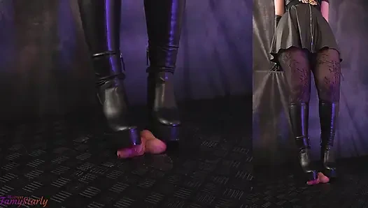 Akira kama çizmelerimle yumurtalarını eziyorum