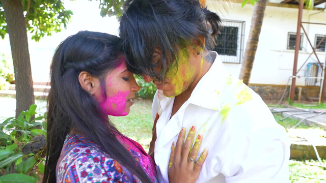 Indian hot porn star sanjana Holi special Fuck video