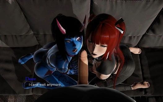 Gotik kızıl saçlı ve şeytan oral seks - şehvetle bağlı #4- oyun