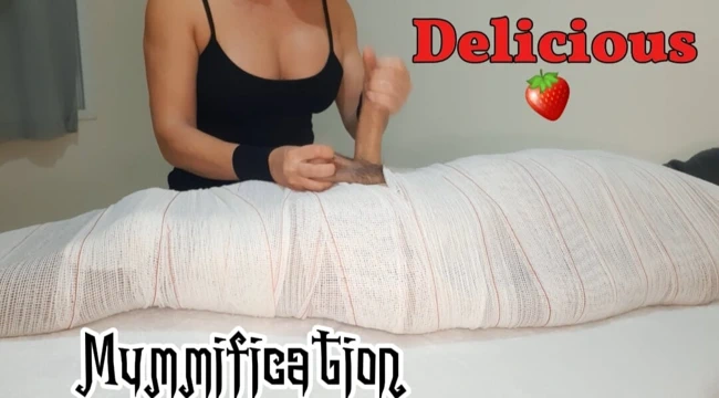 Bölüm 1 mumyalanmış mastürbasyon ve iki dakika boyunca boşalma kesintisi.