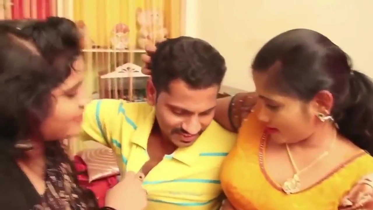 Aunty Sex Video, two aunties with 1 man with a big cock