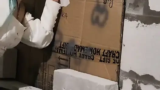 Gloryhole Bir inşaat Alanında. Diyaloglar.