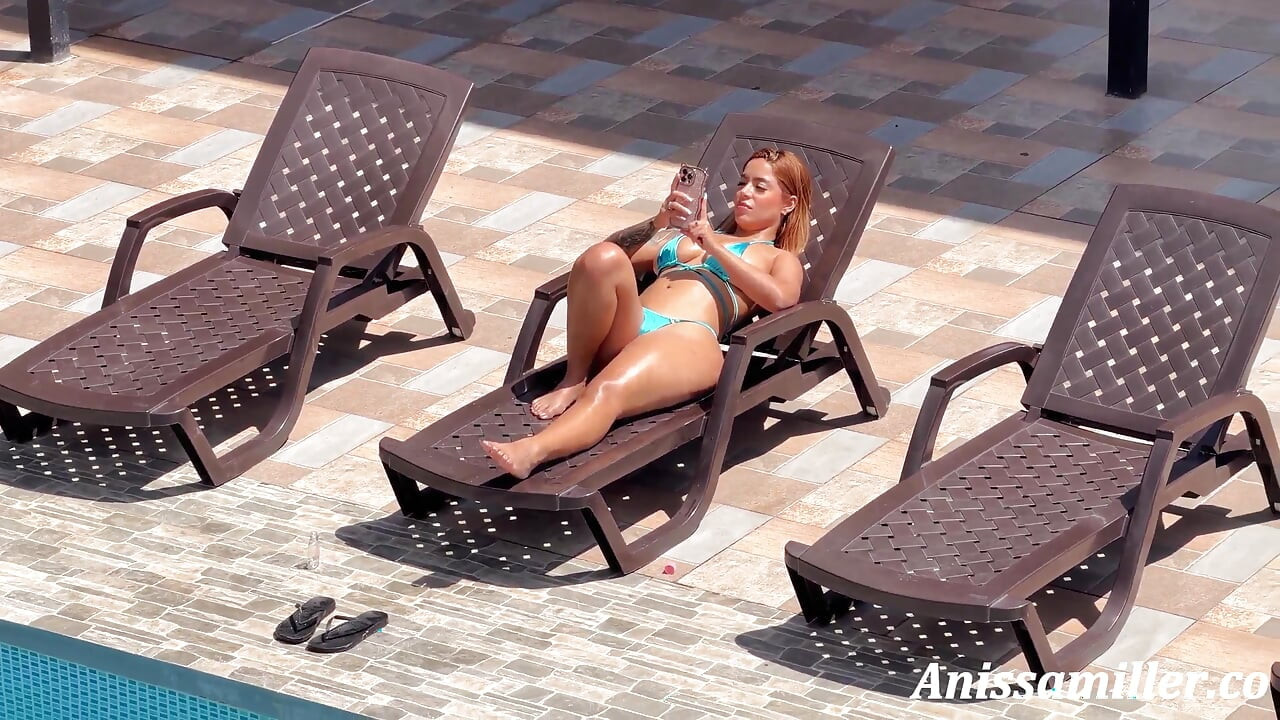 I can't believe it, my stepson is masturbating while I sunbathe.