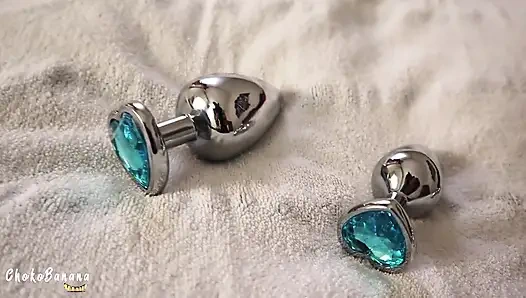 İlk kez 3 beden göt tıkacı deniyorum - anal tıkaç