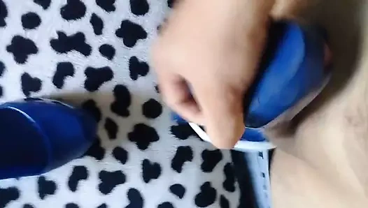 Sikişmek ve karımın mavi takozlarına cumming