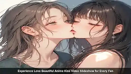 Aşkı yaşayın güzel anime kiss video slayt gösterisi her hayran için