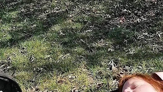 Hot wet games, German amateur milf, with piglets in nature