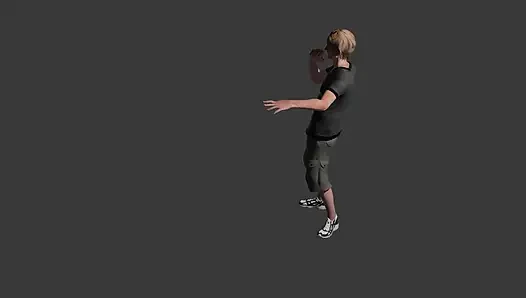 Invisabel mic ile şarkı söyleyen bir adam