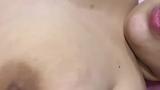 Hot mom loves to suck her tits very tasty