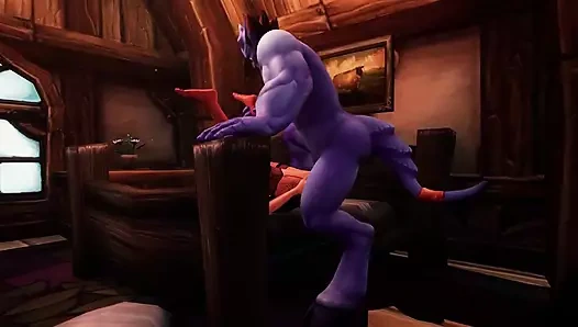 Seksi elf büyük mavi yarağı alıyor - warcraft parodisi