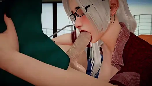 Japanese Stepmom Blowing Young Stepson Hard Cock