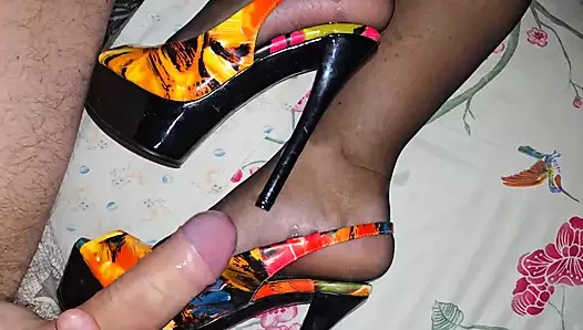 A Stepmother in Torn Tights and High Heels Seduced Her Stepson