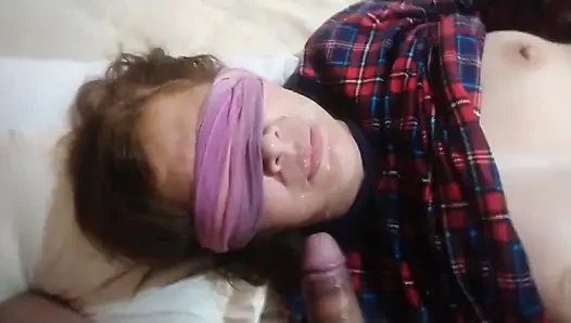 Full Cumshots to Beautiful Stepmother, I Cum in Her Mouth, Face, Tits, Ass and Hairy Pussy