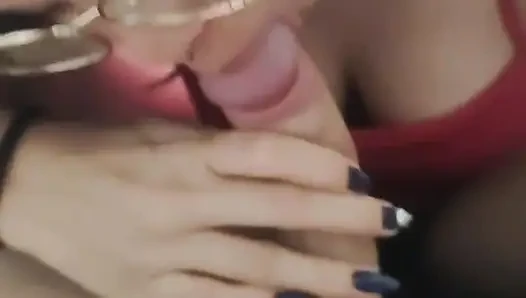 Filme mola sırasında, debora prado'yu eğlence için kaydettim, büyük yarağıma mastürbasyon yaptım ve videoyu yayınlıyorum.