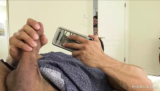 Mastürbasyon kapalı için gay porno ve Başlarken yakalandı