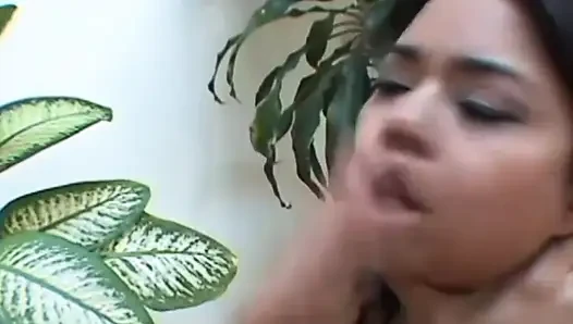 Asyalı genç kız götten çifte sikişiyor