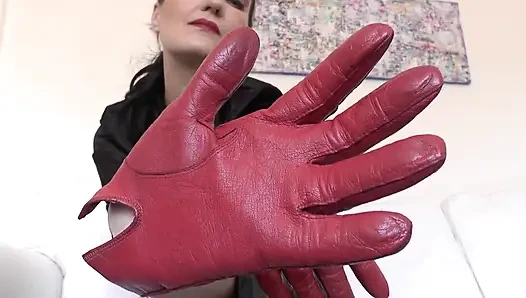 Kırmızı deri eldivenler-deri kokusu seni zayıf yapıyor, Lady Victoria Valente