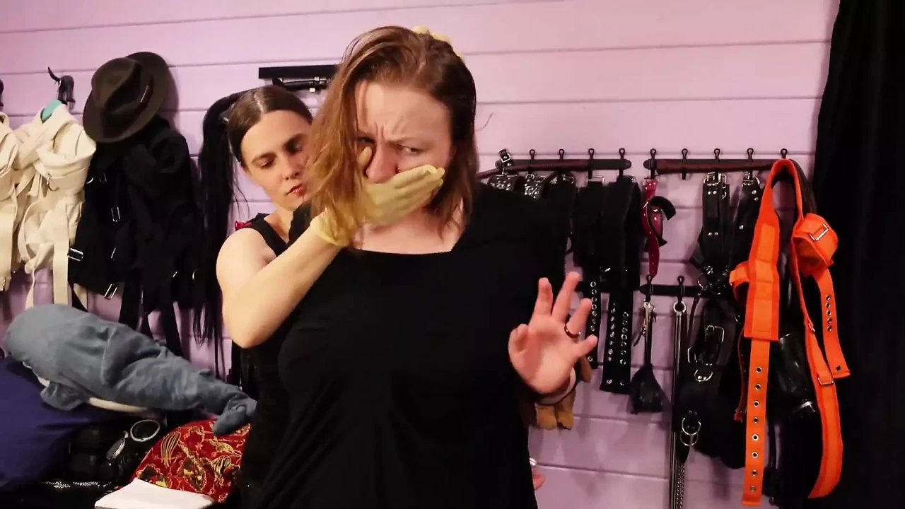 Clothes Ripping off - Cut the Dress - Lesbian Kinky Play (arya Grander & Mistress Priest)