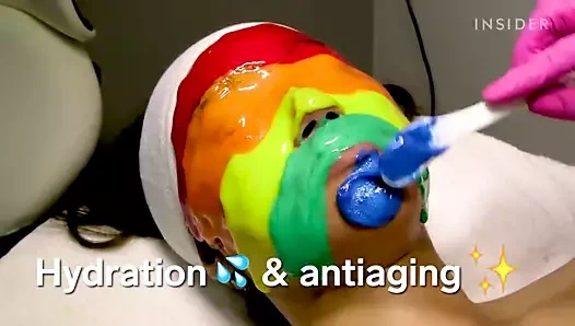 Akneye meyilli cildim için yüz maskesi ve gökkuşağı maskesi