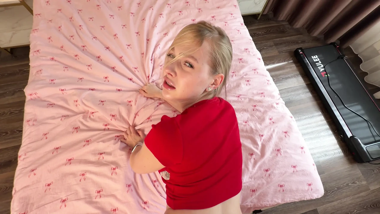 STEPSISTER WANTED TO TRY STEPBROTHER'S HUGE COCK PROTECTING FROM UNDER HIS SHORTS