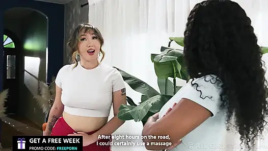 ALL GIRL MASSAGE - ücretsiz masaj tutkulu ırklararası lezbiyen seksine yol açıyor