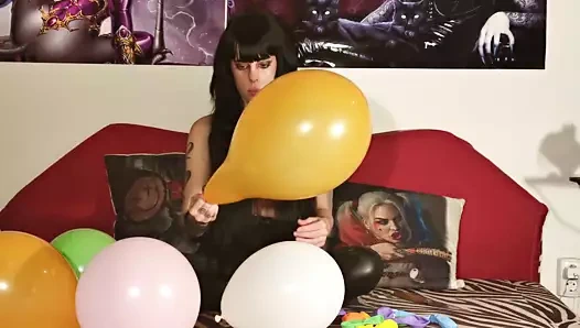 balon üfleme &amp; popping tarafından genç kız pt2