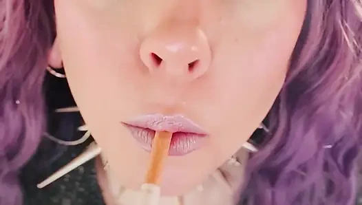 All Dangles From You Smoking Queen, Tina Snua! Close Up With Lots Of Smoke!