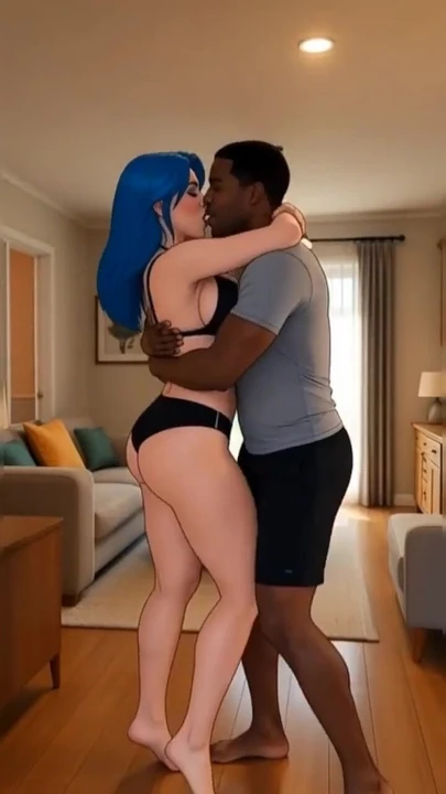 Blue-haired ass wife and her black husband do hot Acroyoga and play like naughty adults at home and in public | Clip 1