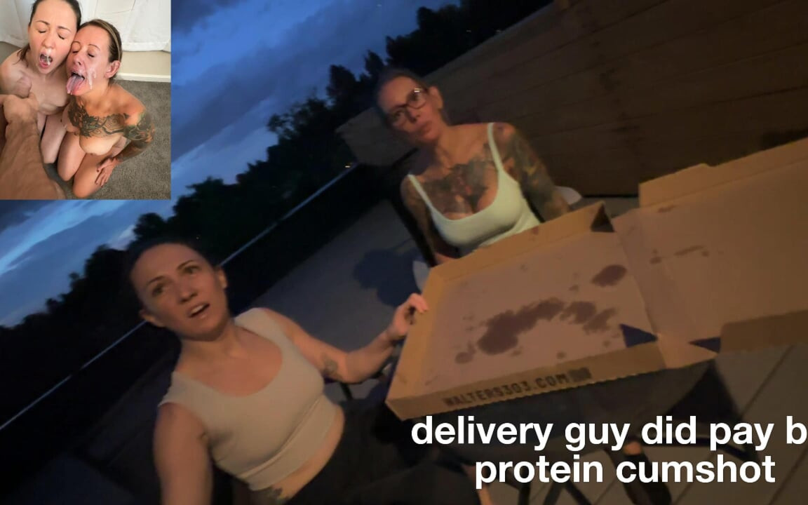Kurye adam pizza yerine 2 müşterisini sikiyor