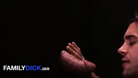 Innocent Young Twink Gets Covered In His Stepdad's Hot Cum After Gloryhole Blowjob