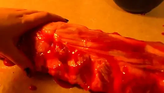 Seni et parçası gibi ovuyorum eyou benim dokunuşum gibi