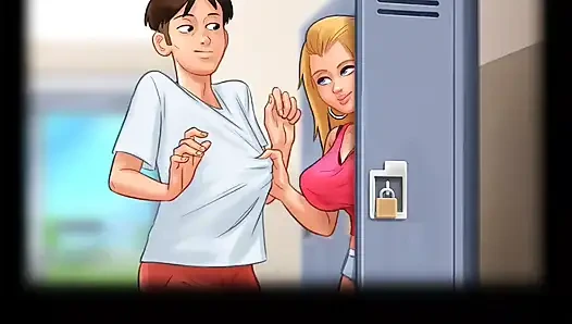 Ateşli genç kız soyunma odasında sikişiyor