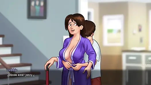 Üvey anne Evinin her köşesinde zengin olan kiracısını seviştiriyor, ta ki o sperm olmadan toplarını bırakana kadar - yaz destanı