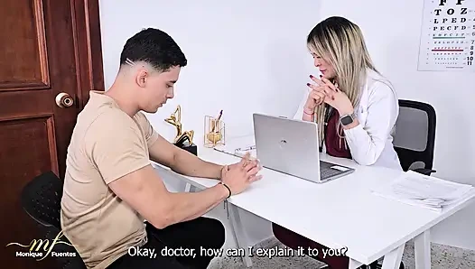 Azgın doktor genç hastasını tıbbi ofisinde sikiyor - Monique Fuentes ve Lian Grey