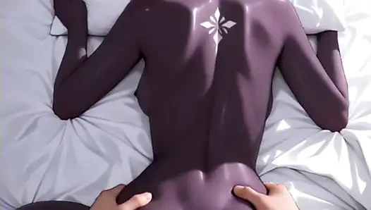 Hentai anime - arkadaşım beni azdırıyor ve beni sikmek ve götümü hareket ettirmek için yarağına biniyorum