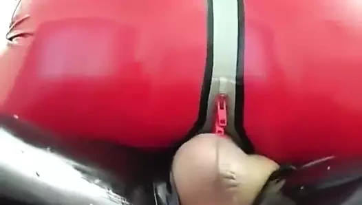 Lateks catsuit hood kahrolası