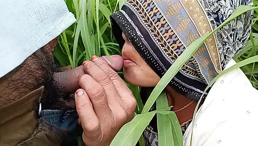 In the millet field, my elder sister-in-law sucked the cock and ass Mari opened the field of millet and killed my sister-in-law's ass