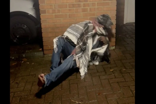 Rough dosser hobo gets lucky