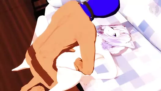 Kedi kızla seks - birden fazla poz ve anal