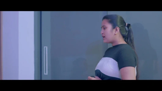 The wife gets angry with the busy husband, the husband then accepts the wife.