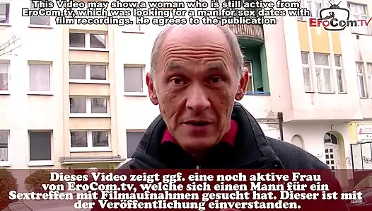 Alman yaşlı ev hanımı sokakta flört ediyor ve sikiliyor
