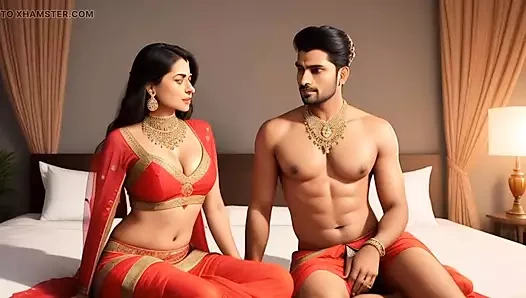 Beautiful Bhabhi Got Doggie Cream pie in Indian Saree, Indian Shy college Couples