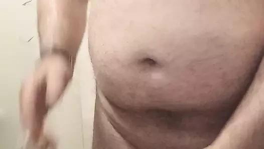 Kaslı Türk baba ofis banyosunda boşalıyor