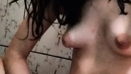 Innocent girl masturbating in the morning