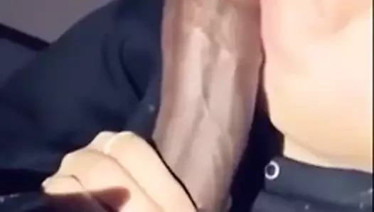 Öğrenci emme bir büyük siyah horoz