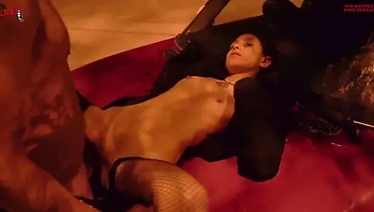 Kızı yolun ortasında arabanın kaportasında sikiyorum