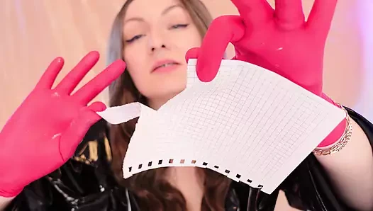 Nitril eldivenler ve kağıt ile ASMR (Arya Grander)