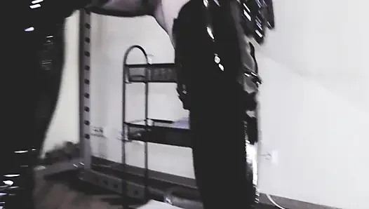 Dominatrix eva vinil çizmeler fetiş lateks pvc sahibe tanrıça kink bdsm kadın egemenliği solo fetiş
