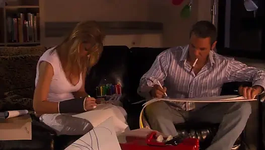 Ben ve karım uzun bir zevk gecesinde...